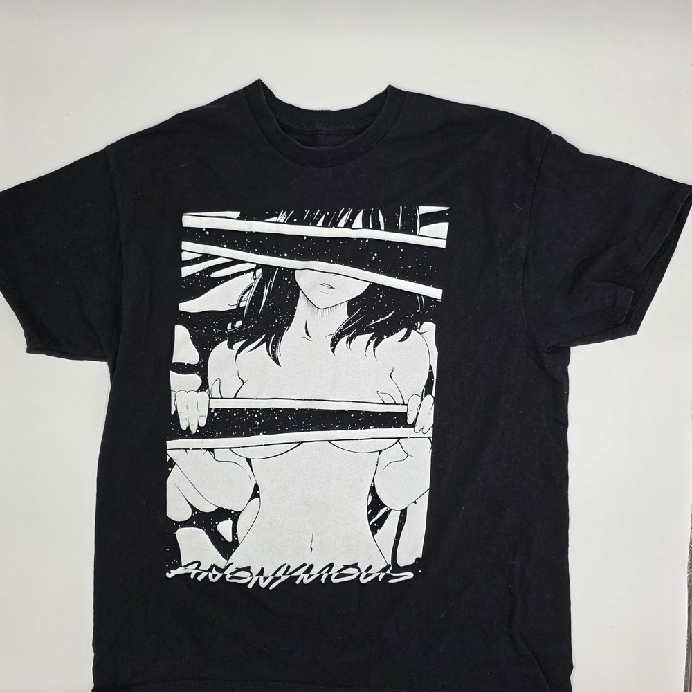 Bad Habits Anonymous Anime Graphic Tee Black Shirt Mens Large Spencer's Manga